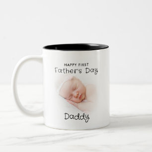 Taza Bicolor Feliz primer Día del Padre Papá 2-Fotos