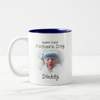 Taza Bicolor Feliz Primer Día del Padre Papá 2-Fotos