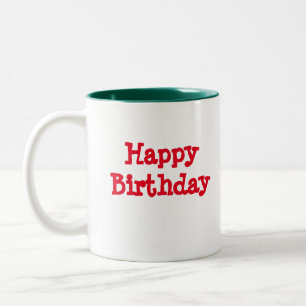 Taza Bicolor Feliz regalo de cumpleaños Coffee Mug amigos nacid