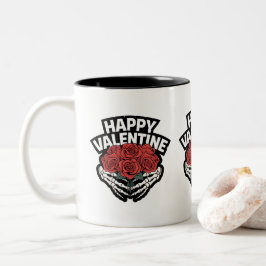 Taza Bicolor Feliz San Valentín Incluso Los Huesos Necesitan Am