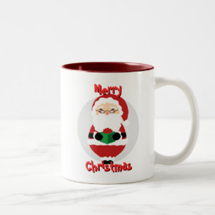 Taza Bicolor Feliz Santa Mug
