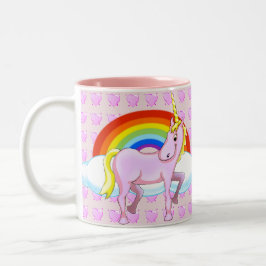 Taza Bicolor Feliz unicornio
