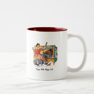 Taza Bicolor Feliz vida a la esposa