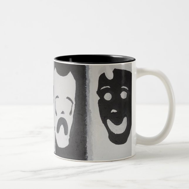 TAZA BICOLOR FELIZ Y TRISTE (Derecha)