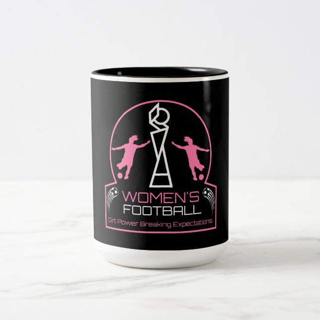 Taza Bicolor Feminismo en el deporte femenino (Centro)