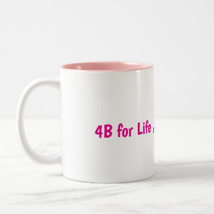 Taza Bicolor feminista célibe 4B de por vida