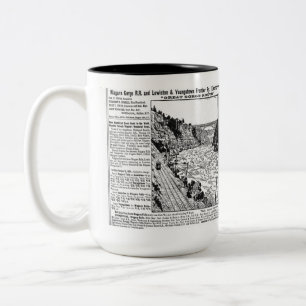 Taza Bicolor Ferrocarril de la garganta de Niagara        