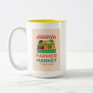 Taza Bicolor Festival de Mercado de Granjeros