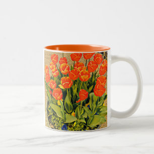 Taza Bicolor Festival moderno de flores florales de Tulips