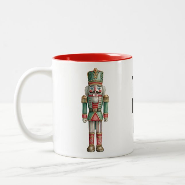 Taza Bicolor Festive Nutcracker Parade – Personalised  (Izquierda)