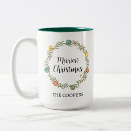 Taza Bicolor Festividad de la corona festividad de Navidades má