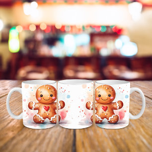 Taza Bicolor Festividad de los Navidades de Jolly Gingerbread
