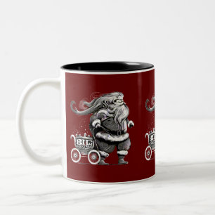 Taza Bicolor Festividad de Santa Claus Sleigh Ride con regalos