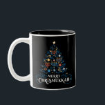 Taza Bicolor Festividad judía de Merry Chrismukkah Hanukkah<br><div class="desc">Feliz Día de Navidad Chrismukkah Hanukkah Religioso</div>