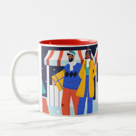 Taza Bicolor "Festividades del mercado invernal"