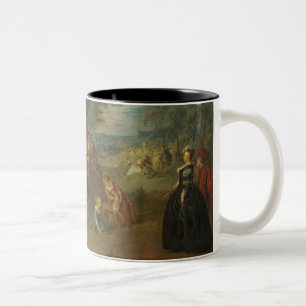 Taza Bicolor Fête Champêtre, C. 1730 (aceite en lona)