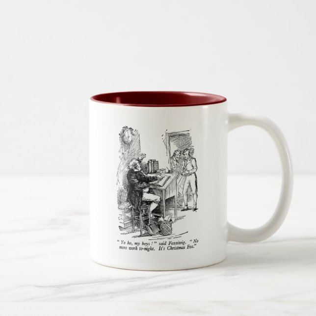 Taza Bicolor Fezziwig (con el texto) (Derecha)