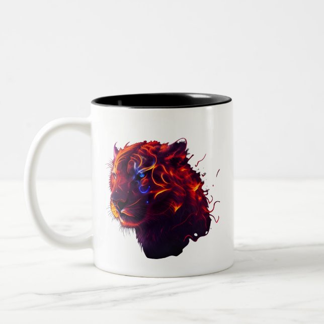 Taza Bicolor Fiery Lion Head (Izquierda)