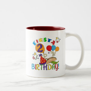 Taza Bicolor Fiesta 2º cumpleaños T camisetas y regalos