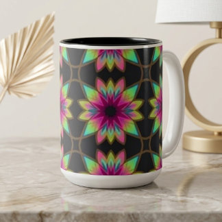 Taza Bicolor Fiesta Boho Kaleidoscopio