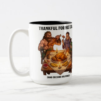 Taza Bicolor Fiesta de Acción de Gracias con dragón para la fie