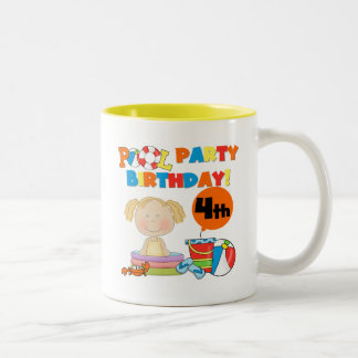 Taza Bicolor Fiesta de billar 4ª camisetas de cumpleaños y rega