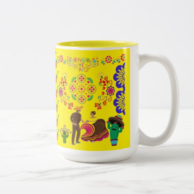 Taza Bicolor Fiesta de Colores amarillo (Derecha)