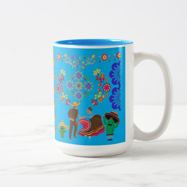 Taza Bicolor Fiesta de Colores azul (Derecha)