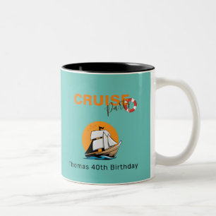 Taza Bicolor Fiesta de crucero 40 Fiesta de cumpleaños