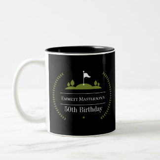Taza Bicolor Fiesta de cumpleaños número 50 del lujoso Golfer m