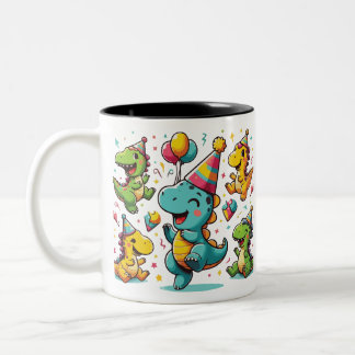 Taza Bicolor Fiesta de dinosaurios
