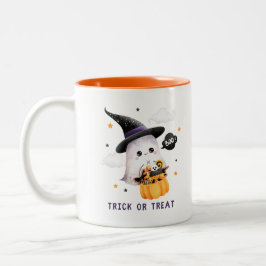 Taza Bicolor fiesta de halloween linda y aterradora