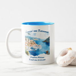 Taza Bicolor Fiesta de Jubilación Cruce Destino Grecia