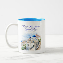 Taza Bicolor Fiesta de Jubilación de la Isla de Grecia de desti