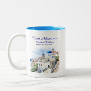 Taza Bicolor Fiesta de Jubilación de la Isla de Grecia de desti