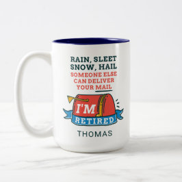 Taza Bicolor Fiesta de Jubilación de Trabajador Postal Retirado
