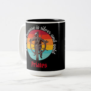 Taza Bicolor Fiesta de Piratas de Skeleton de Sunset