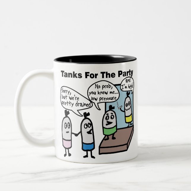Taza Bicolor Fiesta de tanques Mug (Izquierda)