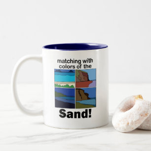 Taza Bicolor Fiesta en la playa de Maui Hawaii con colores de a