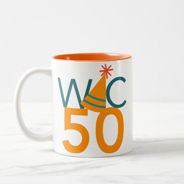 Taza Bicolor Fiesta Gorra WIC50 Naranja Mug (Izquierda)