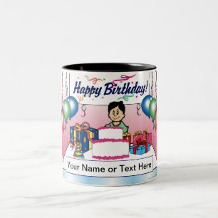 Taza Bicolor Fiesta personalizado, cumpleaños - Personalizado d
