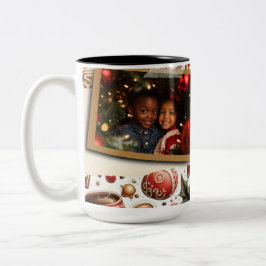 Taza Bicolor Fiesta plana de los Navidades de pan de jengibre