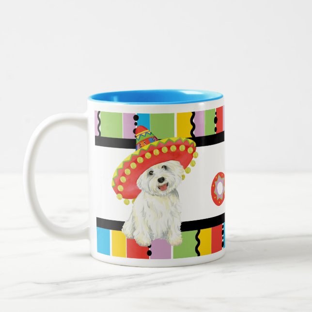 Taza Bicolor Fiesta Westie (Izquierda)