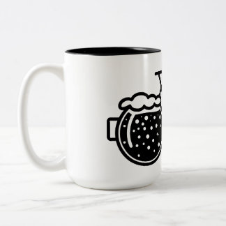 Taza Bicolor Fiets met bierglas. Flesopener icoon
