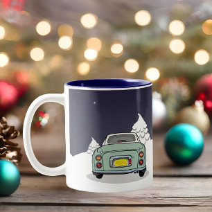 Taza Bicolor Figarras Figmas Fibrilación Figaro Verde Coche