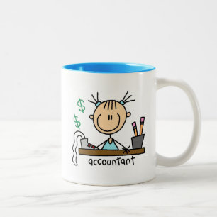 Taza Bicolor Figura de palo contable