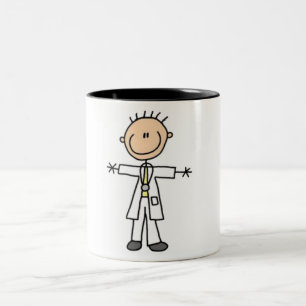 Taza Bicolor Figura de palo médica