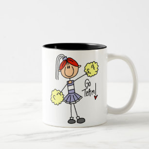 Taza Bicolor Figura púrpura camisetas y regalos del palillo de