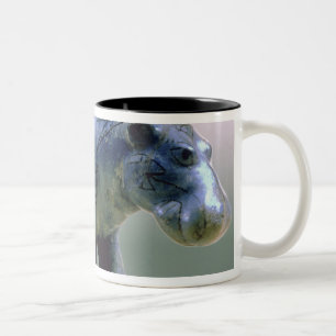 Taza Bicolor Figurilla de un hippopotamus