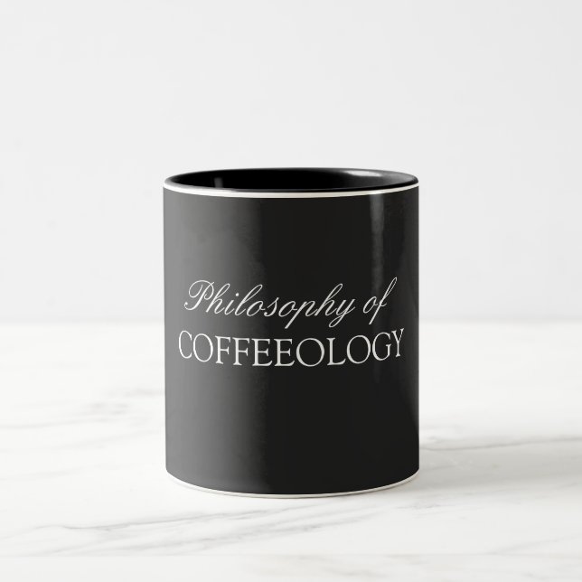 Taza Bicolor Filosofía de la Coffeeología Mug (Centro)